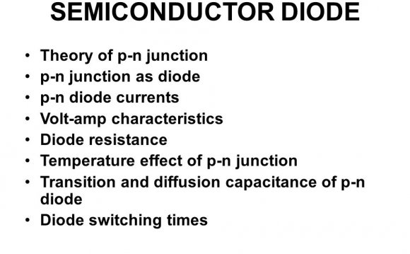 SEMICONDUCTOR DIODE Theory of