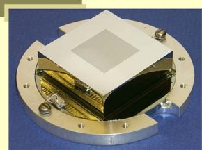 A 40 by 40 pixel array Ge detector developed for hard x-ray astronomy. The pixels are 0.3 mm by 0.3 mm in size with a 0.5 mm center-to-center spacing. The detector was produced using the amorphous-semiconductor electrical contact technology.