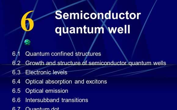 Semiconductor Quantum Wells