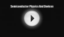 Download Semiconductor Physics And Devices Ebook Online