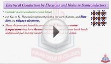 Electrical Conduction by Electrons and Holes in Semiconductors