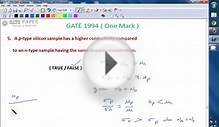 GATE 1994 ECE Conductivity of p type and n type