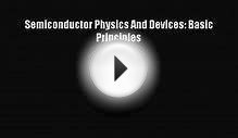 (PDF Download) Semiconductor Physics And Devices: Basic