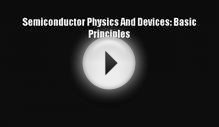 [PDF] Semiconductor Physics And Devices: Basic Principles